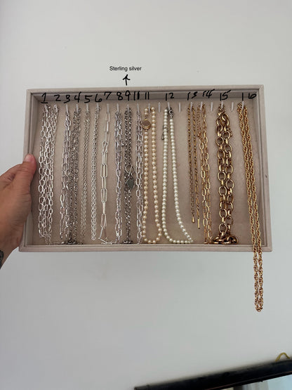 Gold and Pearl Necklaces Chains