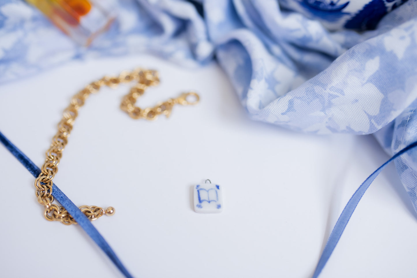 Painted Mini Delft Tiles