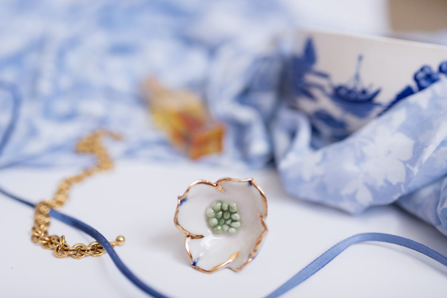 Dogwood Blossom Sculpture Ring